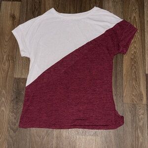 Roaman’s Women’s White and Red Medium Shirt